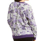 Moletom feminino Karen Scott com estampa floral e fleece, tamanho grande, Cassis