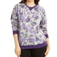 Moletom feminino Karen Scott Sport Key Garden Fleece Cassis tamanho 2 extra grande