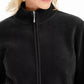 Jaqueta Karen Scott Zeroproof Feminina com Zíper Frontal, Preta, Tamanho Grande