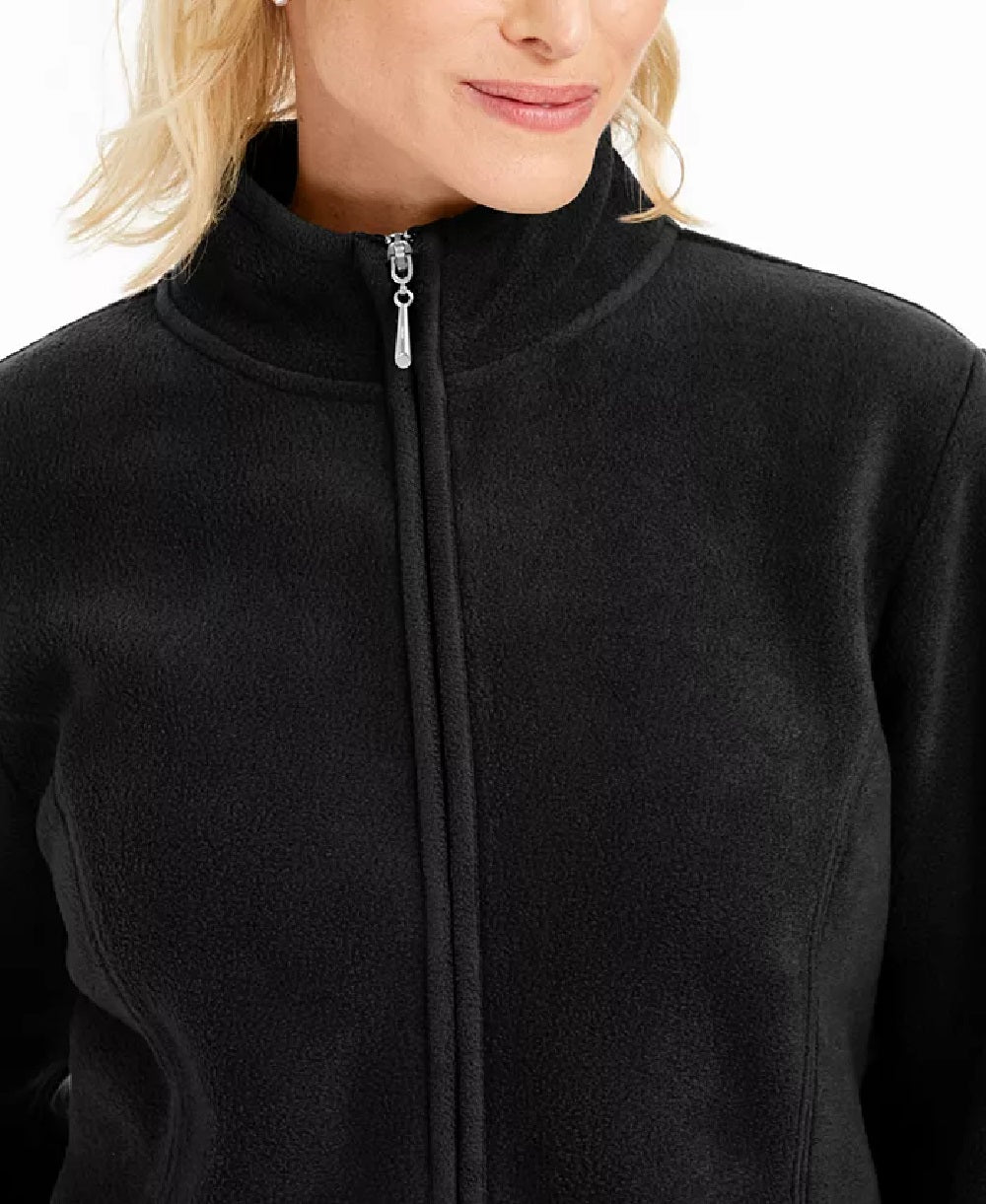 Jaqueta Karen Scott Zeroproof Feminina com Zíper Frontal, Preta, Tamanho Grande