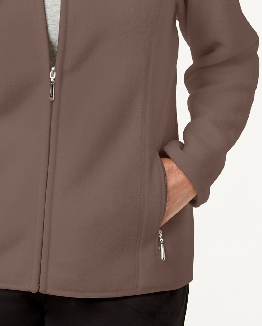 Jaqueta de lã Karen Scott Petite Zeroproof feminina, marrom, tamanho pequeno médio