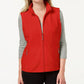 Karen Scott Colete Feminino Petite Fleece com Zíper Frontal Vermelho Tamanho Pequeno