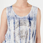 Blusa sem mangas com estampa tie-dye feminina Style &amp; Co, branca, tamanho extra pequeno