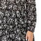 Blusa peplum feminina plus size com estampa floral, estilo &amp; co, sombra, flor, tamanho 2, extra grande