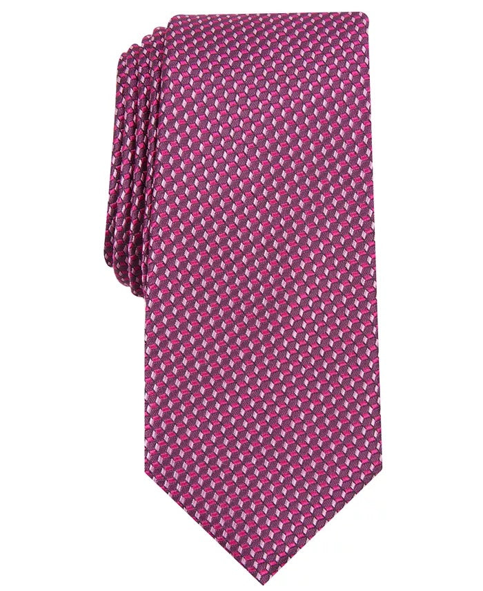 Gravata Alfani Masculina Mini Slim Rosa Tamanho Regular
