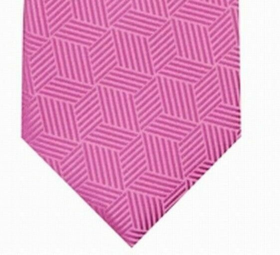 Gravata geométrica masculina Alfani rosa tamanho regular