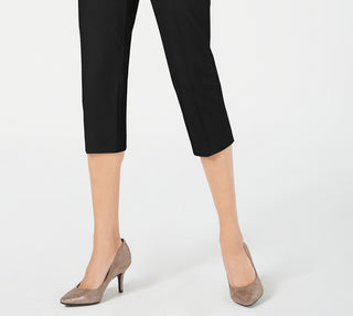Calça Capri Alfani Feminina Reta Preta Tamanho 8