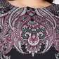 Karen Scott Blusa feminina plus size estampada manga 3/4 preta tamanho 2X