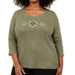 Leggings camufladas femininas plus size Ideology, verde, tamanho 3X