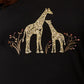 Camiseta feminina Karen Scott de algodão com estampa de girafa, preta, tamanho extra grande