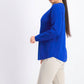 Karen Scott Suéter Feminino de Algodão Petite Azul Tamanho Petite Pequeno