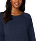 Karen Scott Suéter Feminino Curvo Azul Escuro Tamanho P