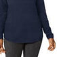 Karen Scott Suéter Feminino Curvo Azul Escuro Tamanho P