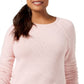 Suéter feminino Karen Scott com bainha curva, roxo, tamanho extra grande