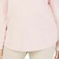 Suéter feminino Karen Scott com bainha curva, rosa, tamanho XX-G