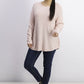 Suéter feminino Karen Scott com bainha curva Ks Tea Rose Nep tamanho extra grande