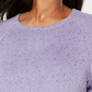 Suéter feminino Karen Scott com bainha curva, roxo, tamanho grande