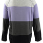 Karen Scott Suéter Feminino Colorblocked Roxo Combinação Tamanho Extra Grande