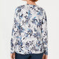 Karen Scott Cardigan Feminino Estampado de Folhas Cinza Tamanho P