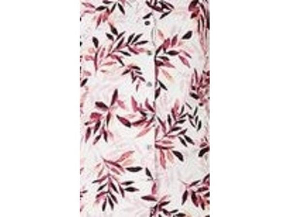 Cardigan feminino com estampa de folhas Karen Scott, branco, tamanho extragrande