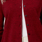 Karen Scott Cardigan Feminino com Botões Novo Vermelho Tamanho P