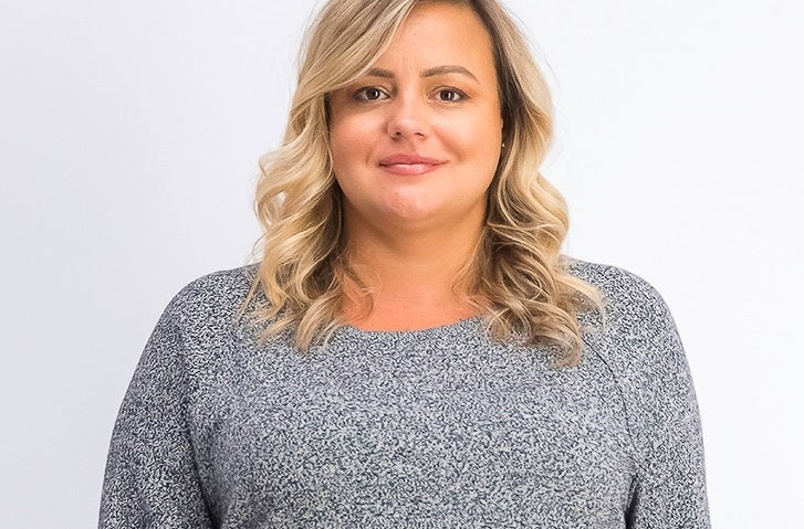 Karen Scott Blusa Feminina de Algodão Marmorizado com Bainha Curva Inverno Cinza Tamanho M