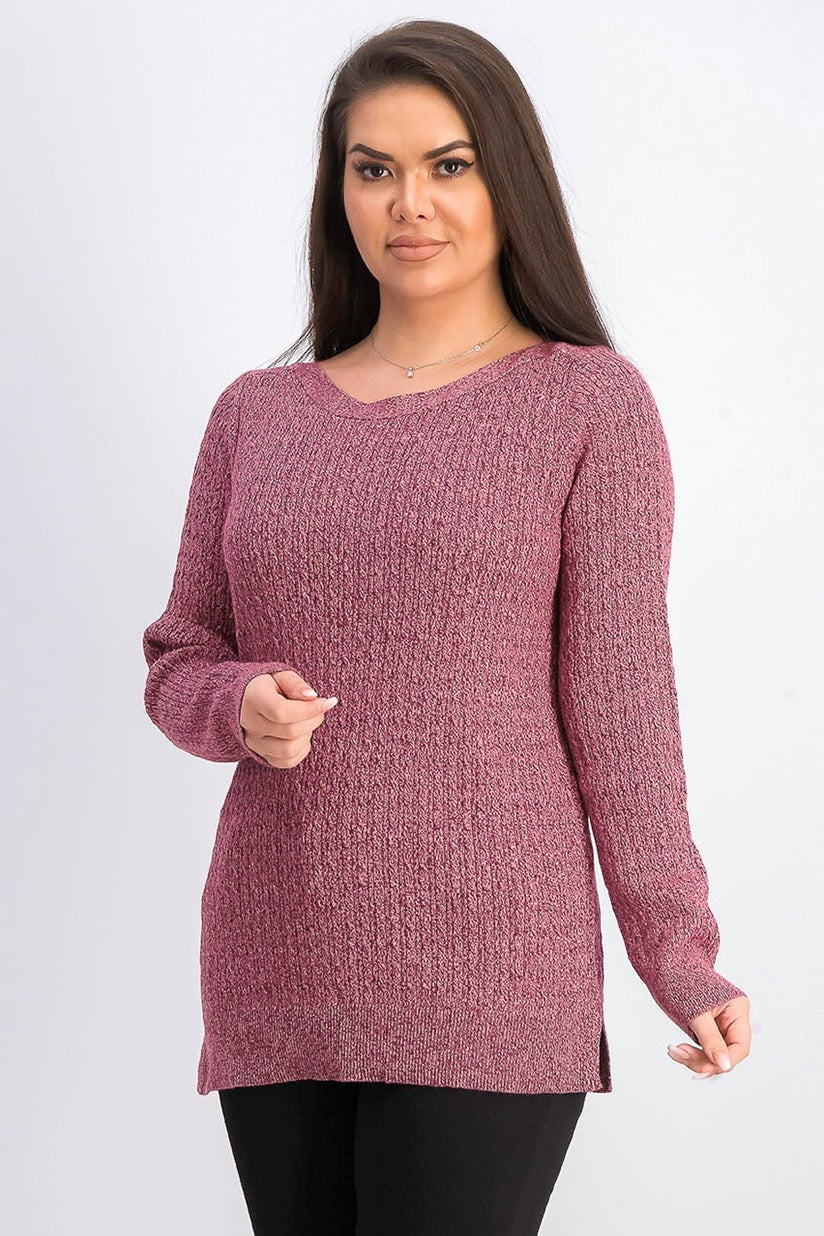 Karen Scott Suéter Feminino Gola Canoa Chenille Vermelho Tamanho Médio