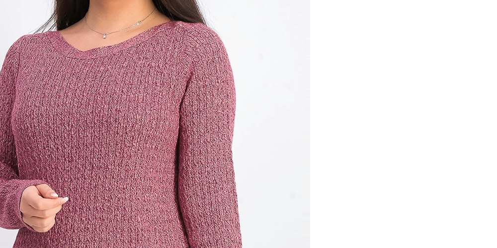 Karen Scott Suéter Feminino Gola Canoa Chenille Vermelho Tamanho Médio