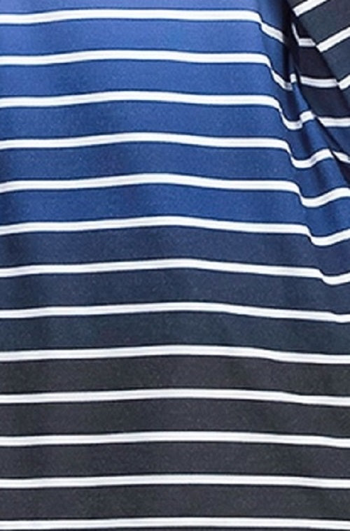 Karen Scott Blusa Feminina Listrada Ombré Gola Alta Azul Marinho Tamanho XXG