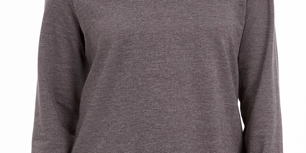 Karen Scott Top esportivo feminino com gola alta, cor carvão, tamanho XXG