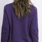 Karen Scott Top esportivo feminino com gola alta, roxo, tamanho extragrande