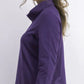 Karen Scott Top esportivo feminino com gola alta, roxo, tamanho extragrande