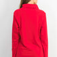 Karen Scott Top esportivo feminino com gola alta, vermelho, tamanho 2, extra grande