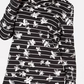 Karen Scott Top esportivo feminino com estampa de gola funil, preto, tamanho extragrande