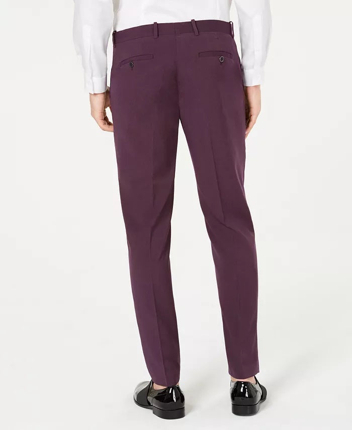 Calça masculina slim fit roxa da INC International Concepts, tamanho 38x32