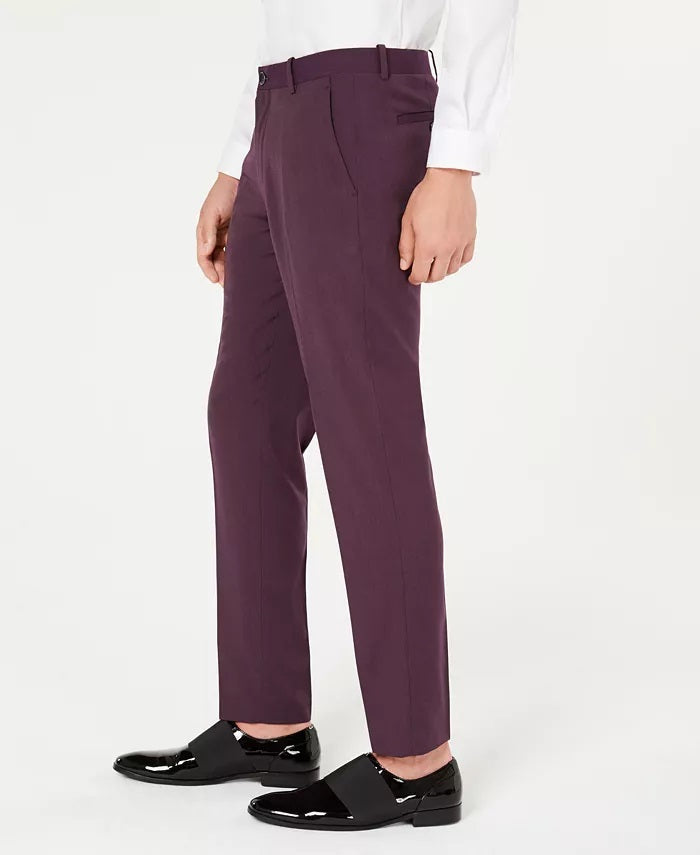 Calça masculina slim fit roxa da INC International Concepts, tamanho 38x32
