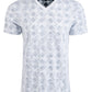 Camiseta masculina geométrica com decote em V American Rag, tamanho azul marinho, extra grande