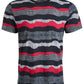 Camiseta texturizada listrada ondulada masculina American Rag, preta, tamanho XXXG