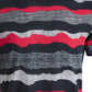 Camiseta texturizada listrada ondulada masculina American Rag, preta, tamanho XXXG