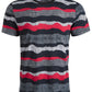 Camiseta texturizada listrada ondulada masculina American Rag, preta, tamanho X-G