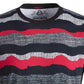 Camiseta texturizada listrada ondulada masculina American Rag, preta, tamanho X-G