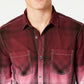 Camisa xadrez masculina tingida por imersão, tamanho regular, marrom, tamanho XXX grande, da INC International Concepts