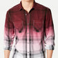 Camisa xadrez masculina tingida por imersão, tamanho regular, marrom, tamanho XXX grande, da INC International Concepts