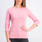 Karen Scott Top Feminino de Algodão com Ilhós Rosa Escuro Tamanho P