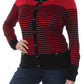 Karen Scott Top Listrado Cruzado Feminino Vermelho Tamanho Médio