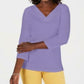 Karen Scott Top Feminino com Acabamento em Ilhós Roxo Tamanho 2 Extra Grande