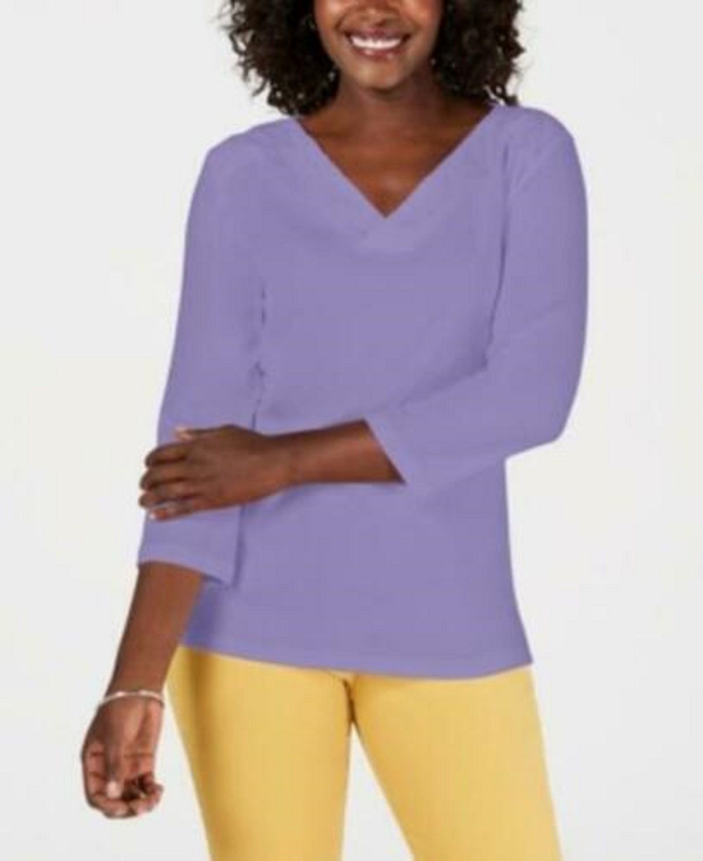 Karen Scott Top Feminino com Acabamento em Ilhós Roxo Tamanho 2 Extra Grande