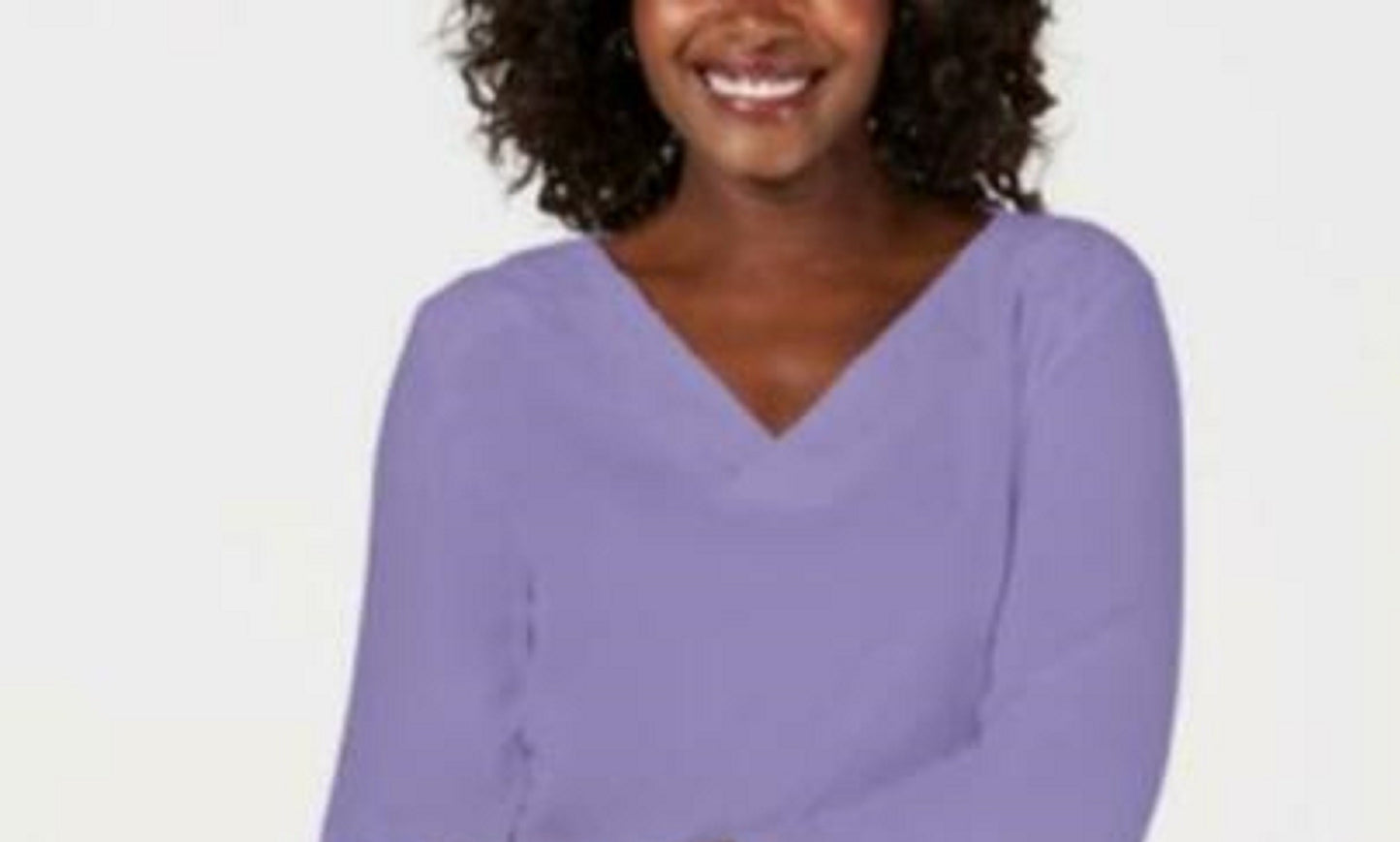 Karen Scott Top Feminino com Acabamento em Ilhós Roxo Tamanho 2 Extra Grande