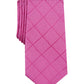 Gravata Alfani Masculina Windowpane Rosa Tamanho Regular