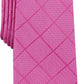 Gravata Alfani Masculina Windowpane Rosa Tamanho Regular